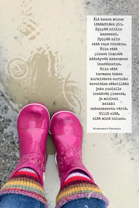 Postikortti - Lätäköihin