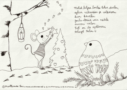 Tulostettava värityskuva runolla - joulu25