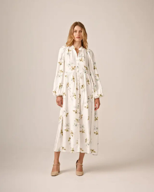 byTiMo, Viscose Relaxed Dress Tea Garden