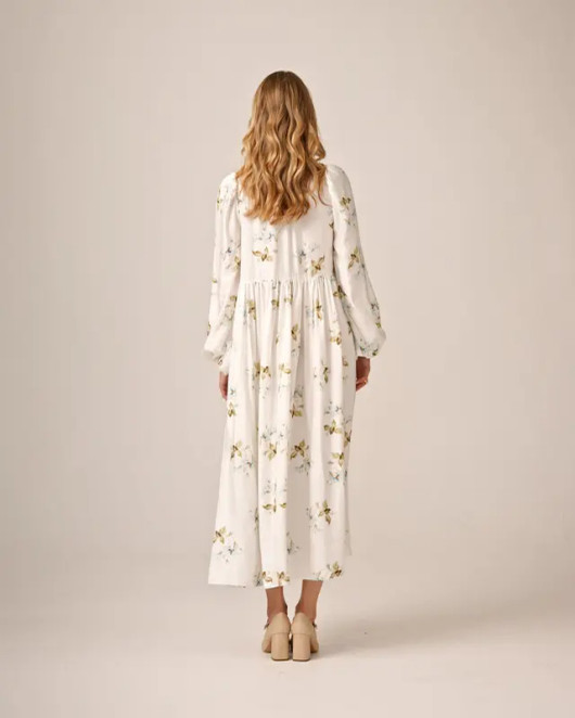 byTiMo, Viscose Relaxed Dress Tea Garden