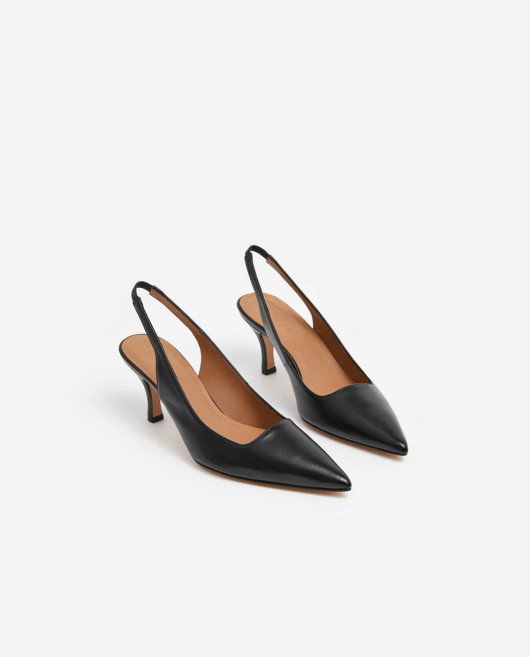 Flattered, Franchesca Leather Slingback Heels
