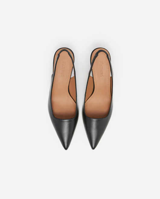 Flattered, Franchesca Leather Slingback Heels