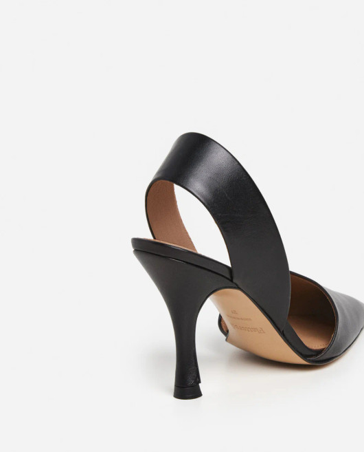 Flattered, Ricky Leather Black Heels