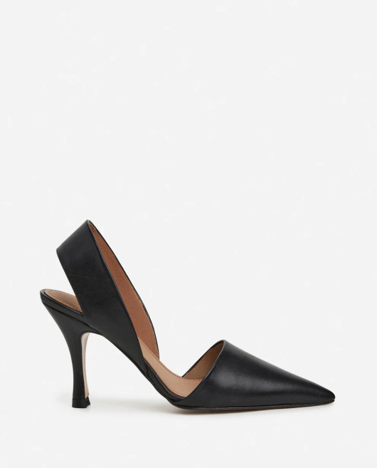 Flattered, Ricky Leather Black Heels