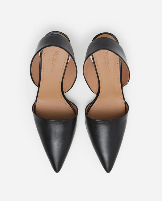 Flattered, Ricky Leather Black Heels