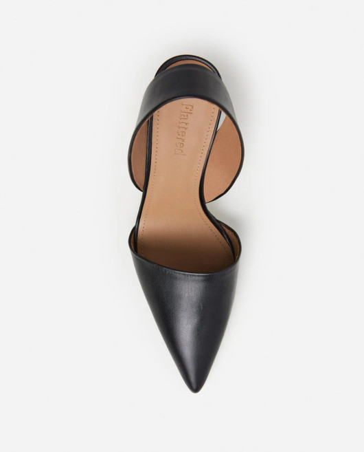 Flattered, Ricky Leather Black Heels