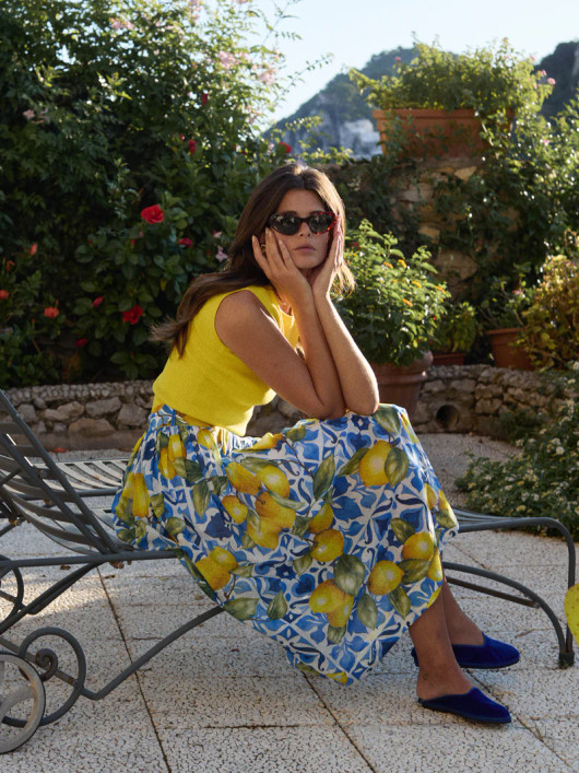 Andiata, Griet Rib knit Top Lemon Curd