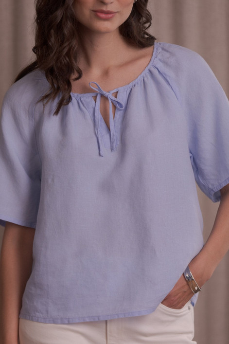 Original Story, Lila Linen Top Sky