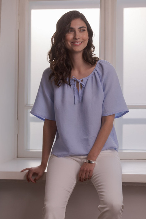 Original Story, Lila Linen Top Sky