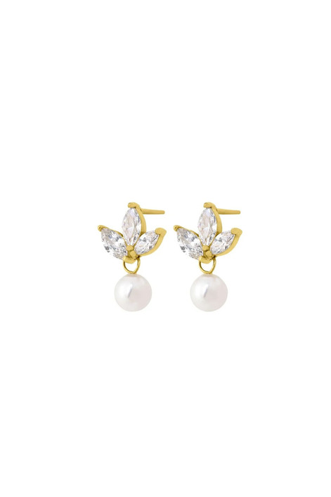 Edblad, Laurel Pearl Studs Gold