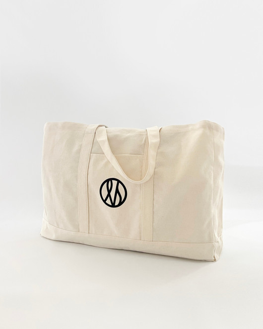 LE SCARF Tote Bag Cream&Navy