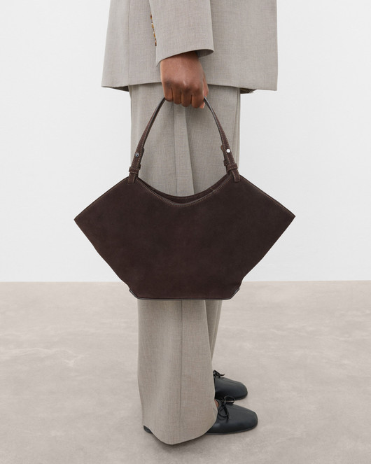 Flattered, Dilba Mini Tote Bag Suede Chocolate