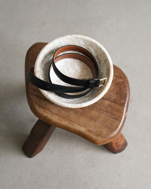 Flattered, Barbara Leather Belt Black