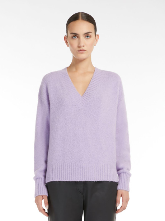 Weekend Max Mara, Visita Alpaca and cotton V-neck sweater