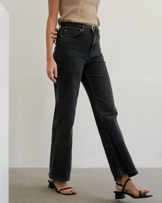 Flattered, Barbara Leather Belt Black