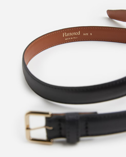 Flattered, Barbara Leather Belt Black