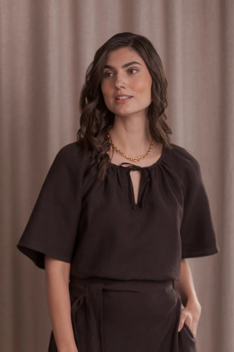 Original Story, Lila Linen Top