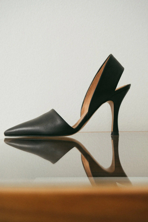 Flattered, Ricky Leather Black Heels
