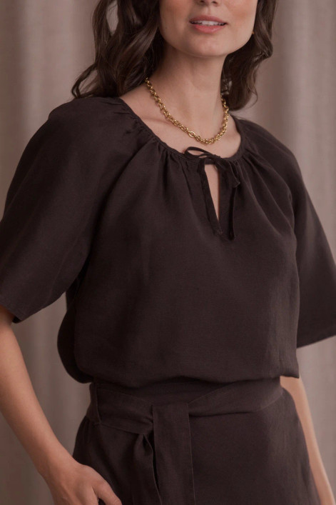 Original Story, Lila Linen Top