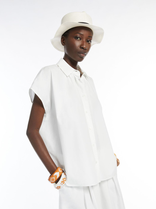 Weekend Max Mara, Vallo Loose-fitting Cotton Shirt, Black
