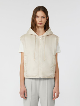 Max Mara Weekend, Reversible water-repellent canvas gilet Ivory