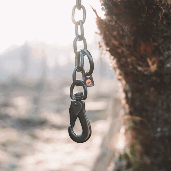 Ketjupanta keskilenkki SPRENGER-koukulla - RST Musta 4 mm