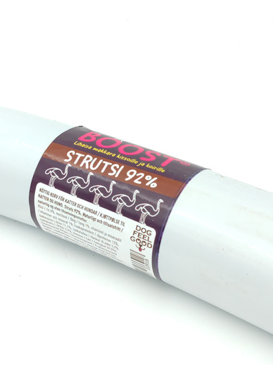 BOOST lihaisa koiranmakkara strutsi 400 g