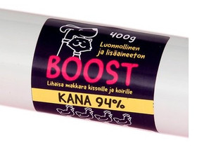 BOOST Lihaisa koiranmakkara kana 400 g