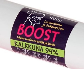 BOOST Lihaisa koiranmakkara kalkkuna 400 g