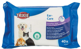 Korvanpuhdistus pyyhe eläimille Aloe Veralla 40 kpl