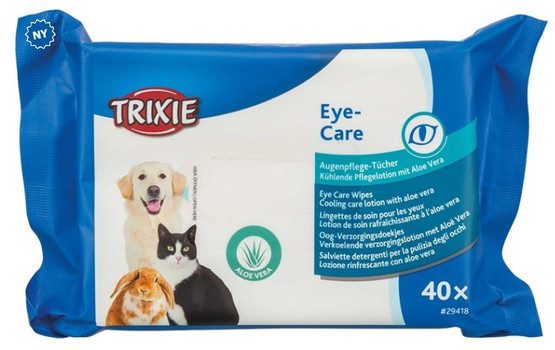 Silmänpuhdistuspyyhkeet eläimille Aloe Veralla 40 kpl