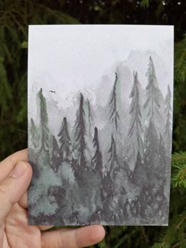 Kuusten kuiske -postikortti