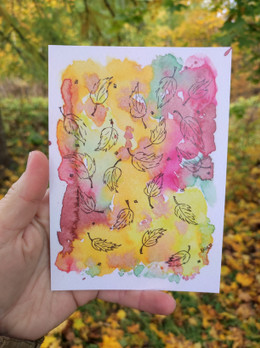 Koivunlehtitanssi -postikortti