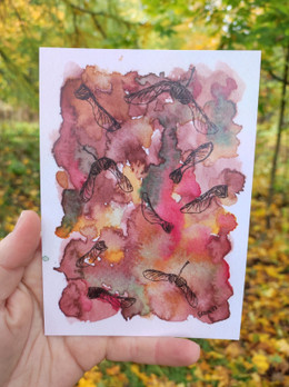 Vaahteran syyskylvö -postikortti