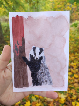 Mäyrän mietteet -postikortti