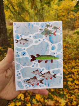 Kalajuttu -postikortti