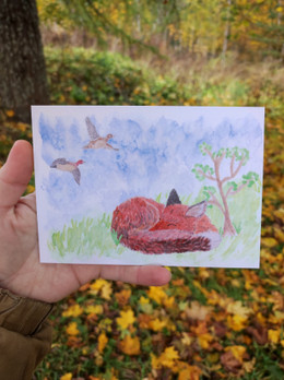 Ketun nokkaunet -postikortti