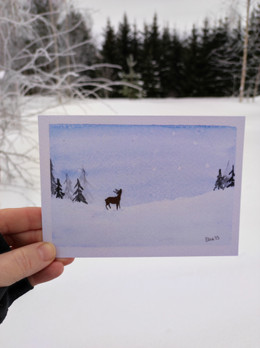 Hiljaisuus -postikortti