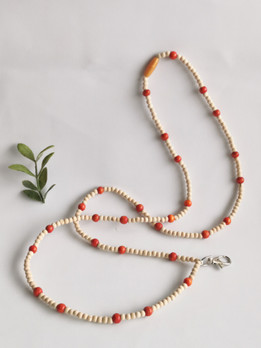 Avainnauha puuhelmi, 125cm 