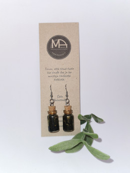 Roikkuvat lasipurkki korvikset