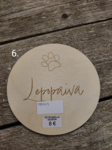 Lemmikki-kuvauskortti eri tekstein