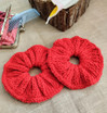 Neulottu Scrunchie punainen