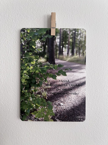 Taidekortti, Valoa vasten