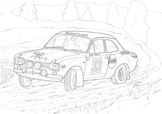 60-luvun ralliautot - värityskirja