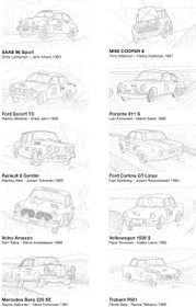 60-luvun ralliautot - värityskirja