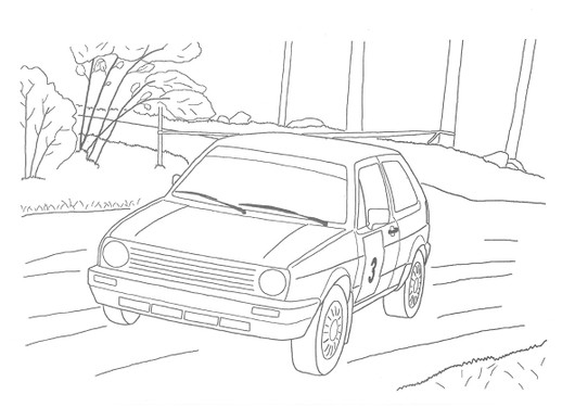 F-ryhmän ralliautot - värityskirja