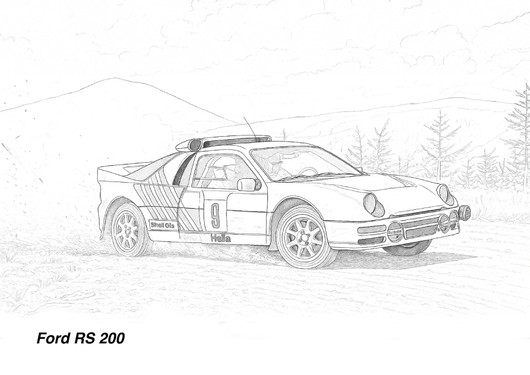 B-ryhmän ralliautot -värityskirja