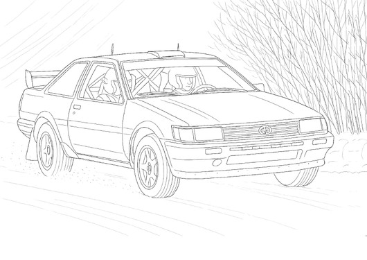 F-ryhmän ralliautot -värityskirja