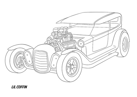 Kustom Cars -värityskirja