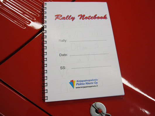 Nuottivihko rallin harrastajille